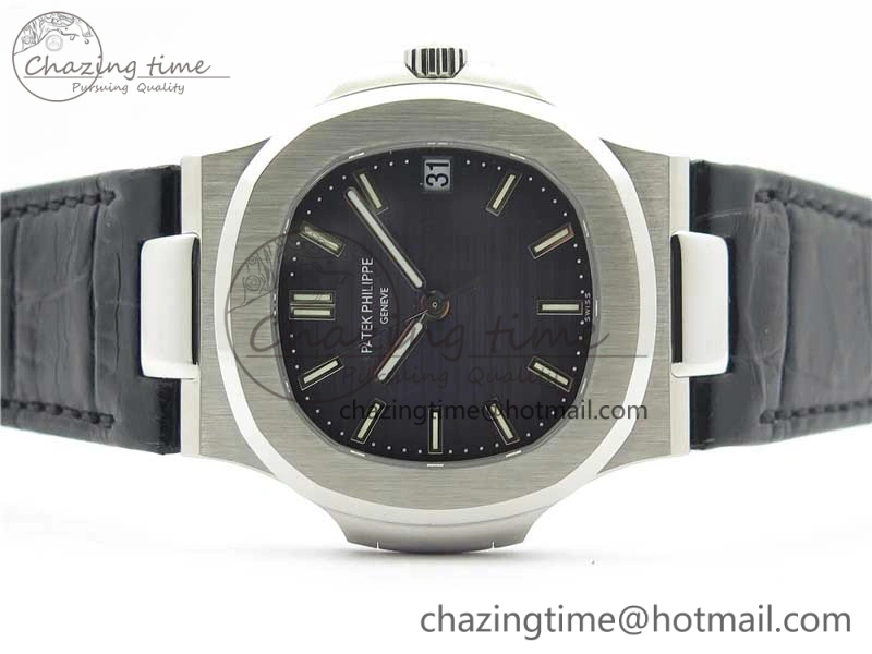 Nautilus 5711 PPF 1:1 Best Edition Gray Textured Dial on Leather Strap 324CS V4