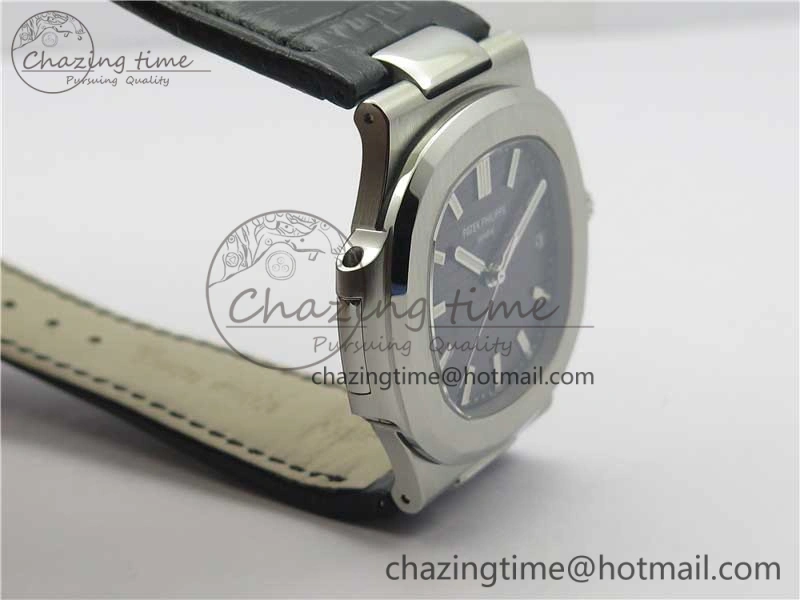 Nautilus 5711 PPF 1:1 Best Edition Gray Textured Dial on Leather Strap 324CS V4