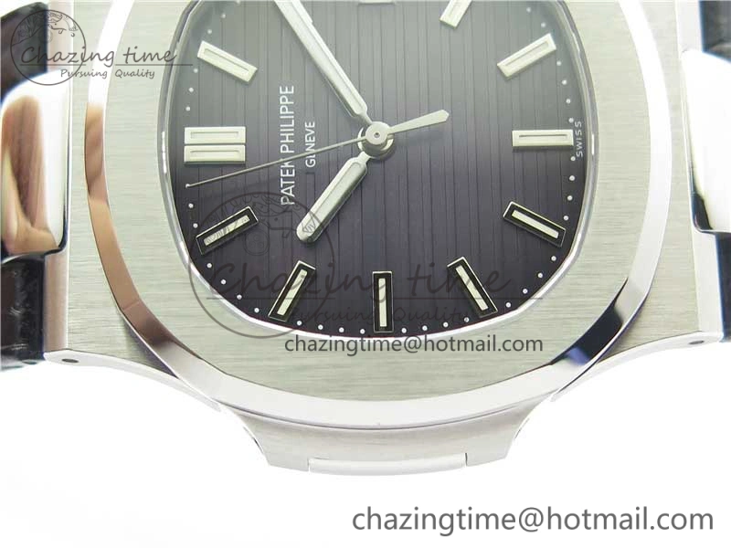 Nautilus 5711 PPF 1:1 Best Edition Gray Textured Dial on Leather Strap 324CS V4