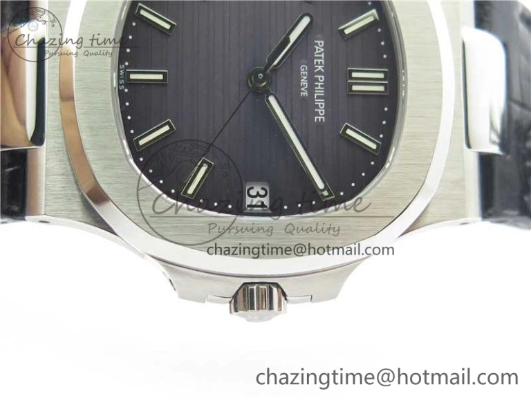 Nautilus 5711 PPF 1:1 Best Edition Gray Textured Dial on Leather Strap 324CS V4