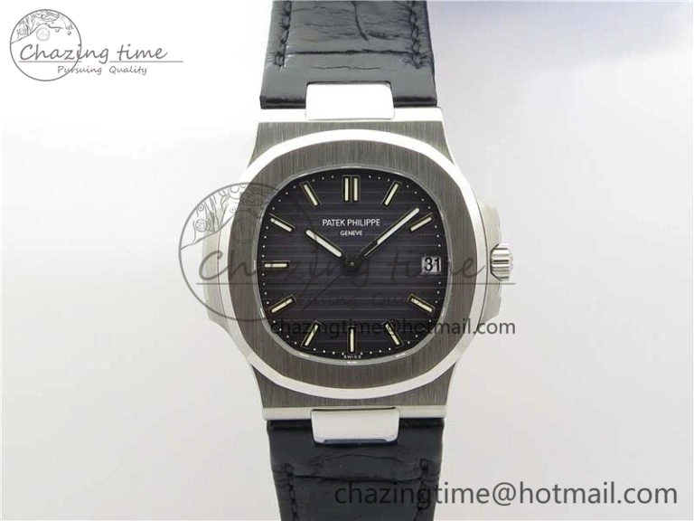 Nautilus 5711 PPF 1:1 Best Edition Gray Textured Dial on Leather Strap 324CS V4