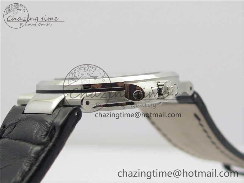 Nautilus 5711 PPF 1:1 Best Edition White Textured Dial on Leather Strap 324CS V4