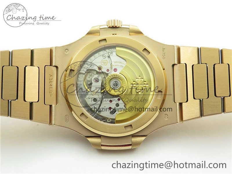 Nautilus 5711 RG PPF 1:1 Best Edition White Dial Diamonds Bezel on RG Bracelet 324CS (Free box) V4