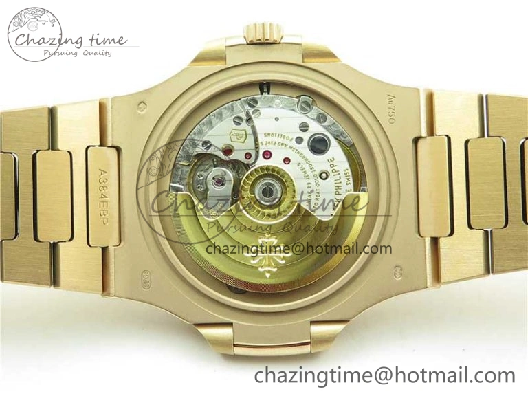 Nautilus 5711 RG PPF 1:1 Best Edition White Dial Diamonds Bezel on RG Bracelet 324CS (Free box) V4