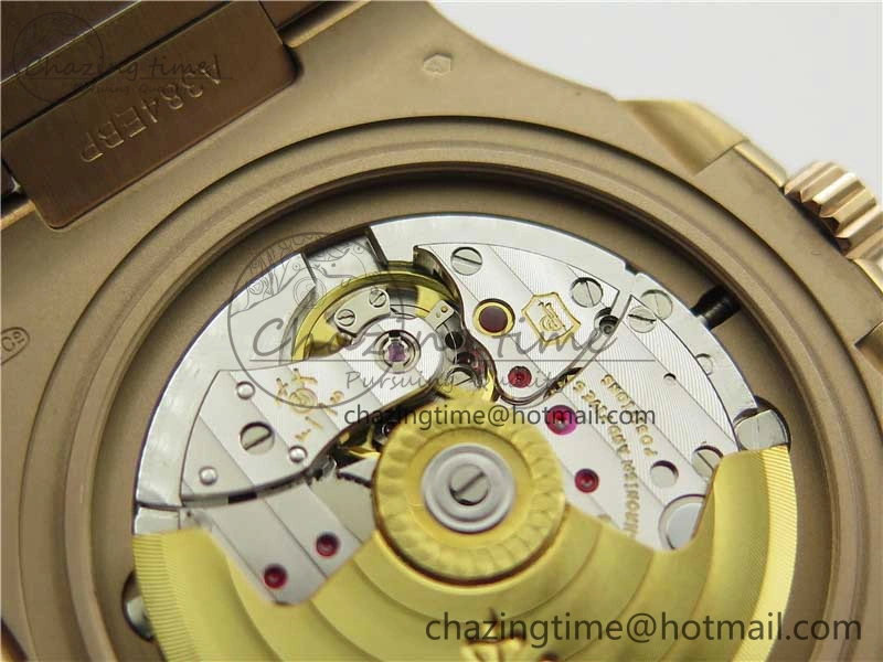 Nautilus 5711 RG PPF 1:1 Best Edition White Dial Diamonds Bezel on RG Bracelet 324CS (Free box) V4