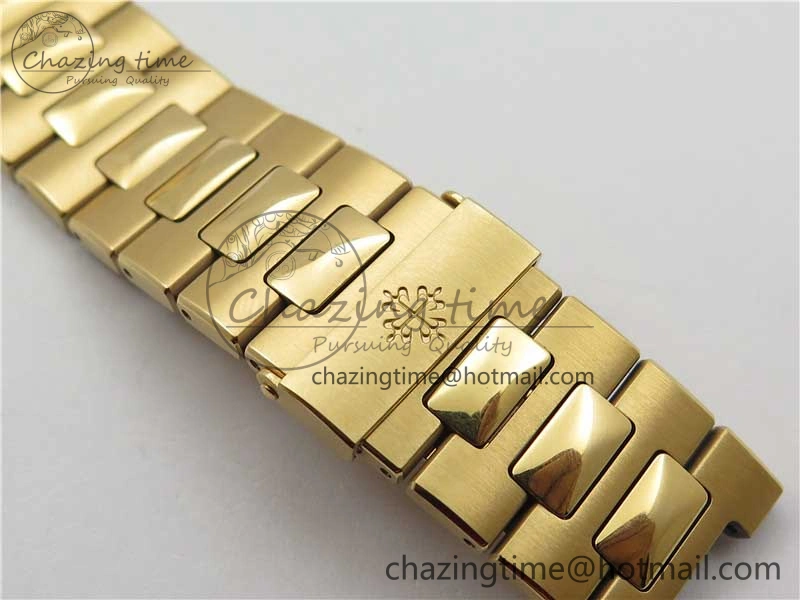 Nautilus 5711 RG PPF 1:1 Best Edition White Dial Diamonds Bezel on RG Bracelet 324CS (Free box) V4