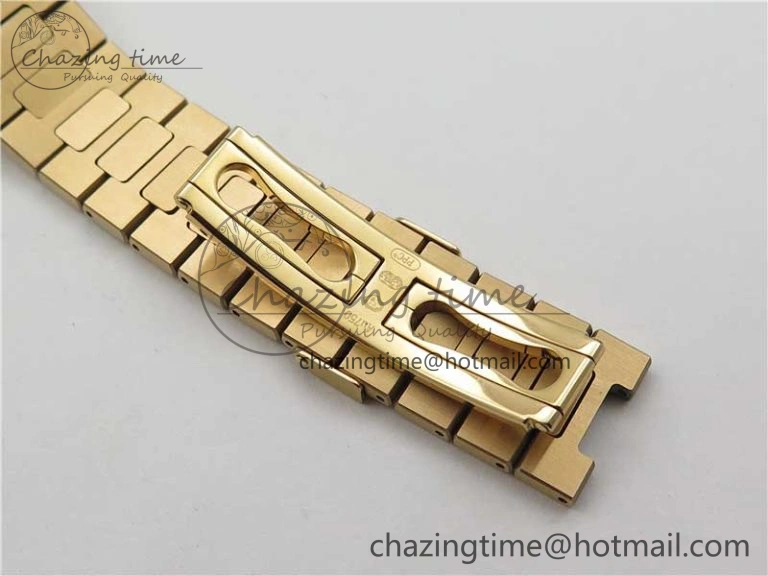 Nautilus 5711 RG PPF 1:1 Best Edition White Dial Diamonds Bezel on RG Bracelet 324CS (Free box) V4