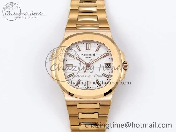 Nautilus 5711 RG PPF 1:1 Best Edition White Dial on RG Bracelet A330