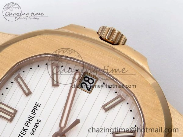 Nautilus 5711 RG PPF 1:1 Best Edition White Dial on RG Bracelet A330