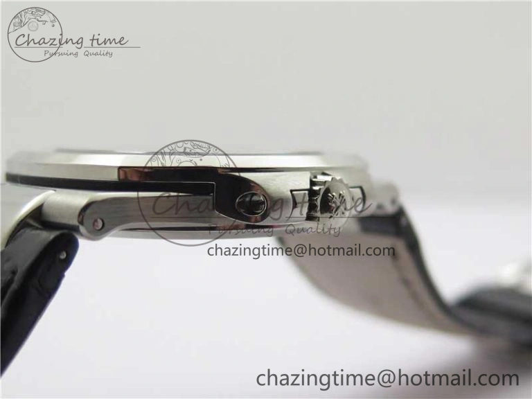 Nautilus 5711 SS 3KF 1:1 Best Edition Gray Textured Dial on Black Leather Strap A324 Super Clone V2