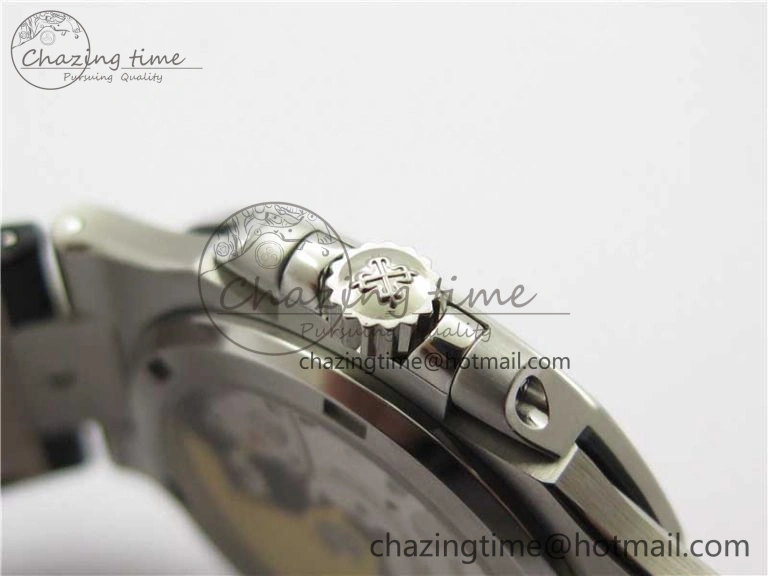 Nautilus 5711 SS 3KF 1:1 Best Edition Gray Textured Dial on Black Leather Strap A324 Super Clone V2