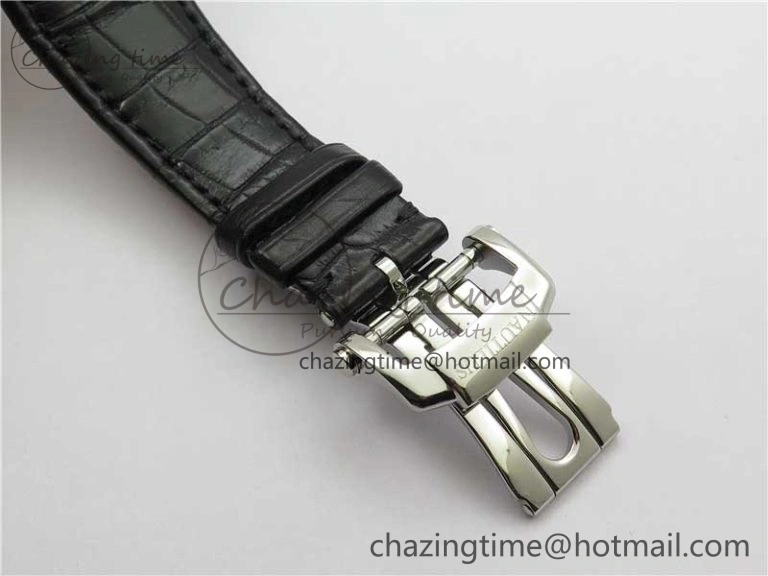Nautilus 5711 SS 3KF 1:1 Best Edition Gray Textured Dial on Black Leather Strap A324 Super Clone V2