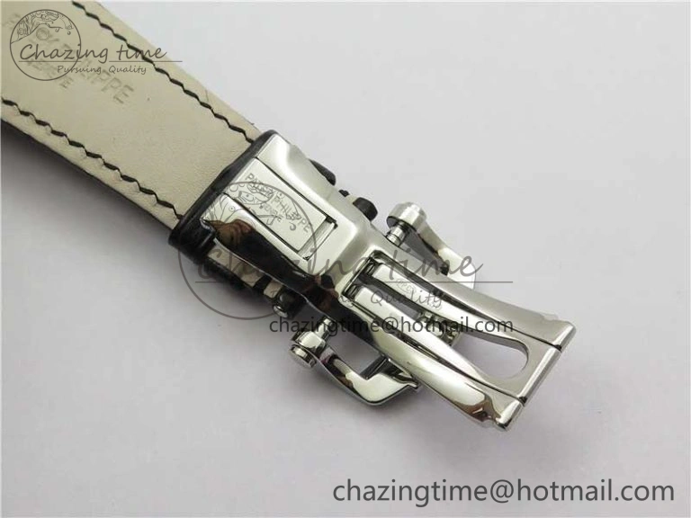 Nautilus 5711 SS 3KF 1:1 Best Edition Gray Textured Dial on Black Leather Strap A324 Super Clone V2