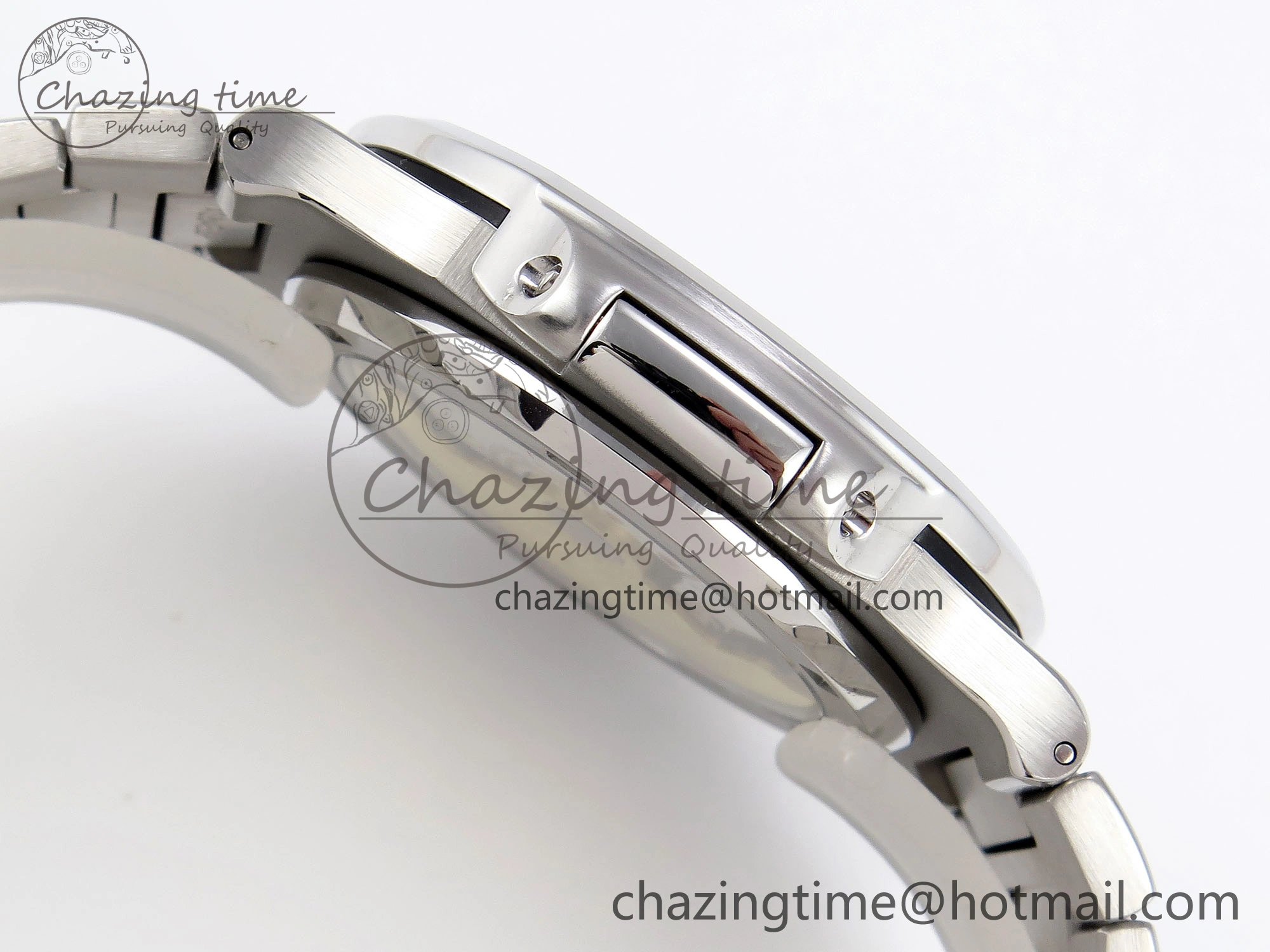 Nautilus 5711 SS GPF 1:1 Best Edition White Dial Purple Diamonds Bezel on SS Bracelet 324CS