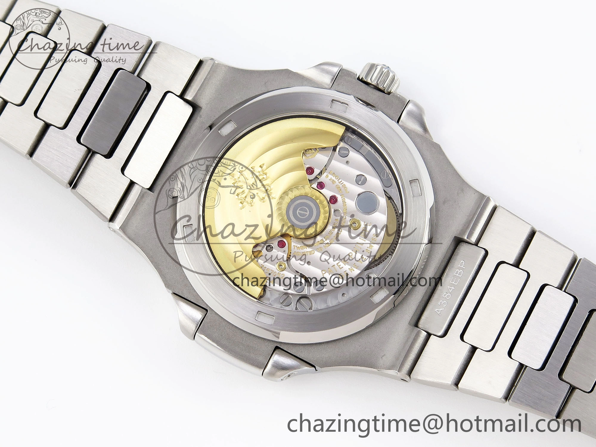 Nautilus 5711 SS GPF 1:1 Best Edition White Dial Purple Diamonds Bezel on SS Bracelet 324CS