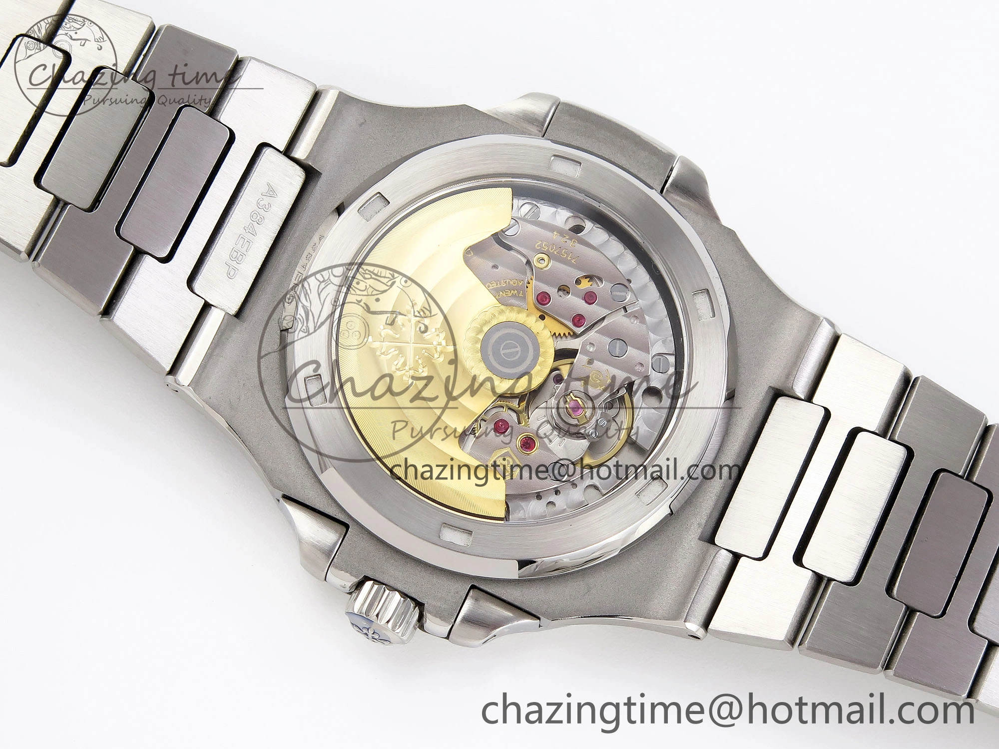 Nautilus 5711 SS GPF 1:1 Best Edition White Dial Purple Diamonds Bezel on SS Bracelet 324CS