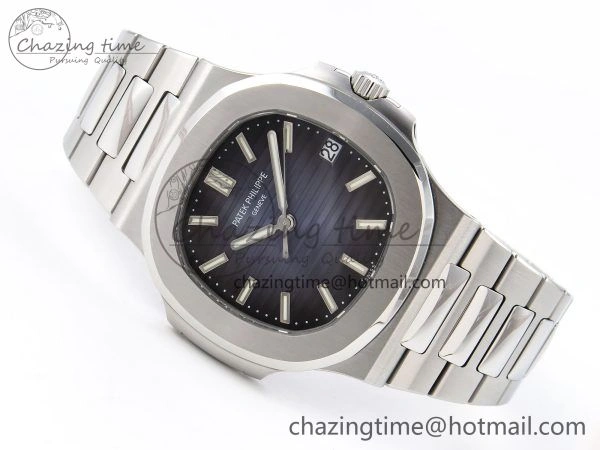 Nautilus 5711 1A-010 PPF 1:1 Best Edition Blue Textured Dial on SS Bracelet Super Clone 26-330 V5