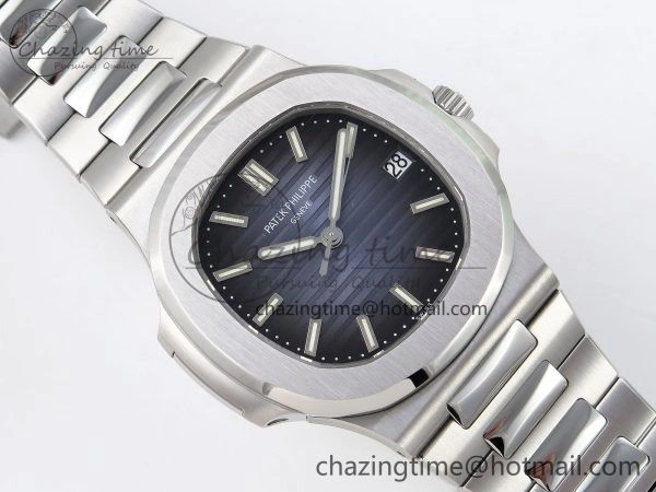 Nautilus 5711 1A-010 PPF 1:1 Best Edition Blue Textured Dial on SS Bracelet Super Clone 26-330 V5