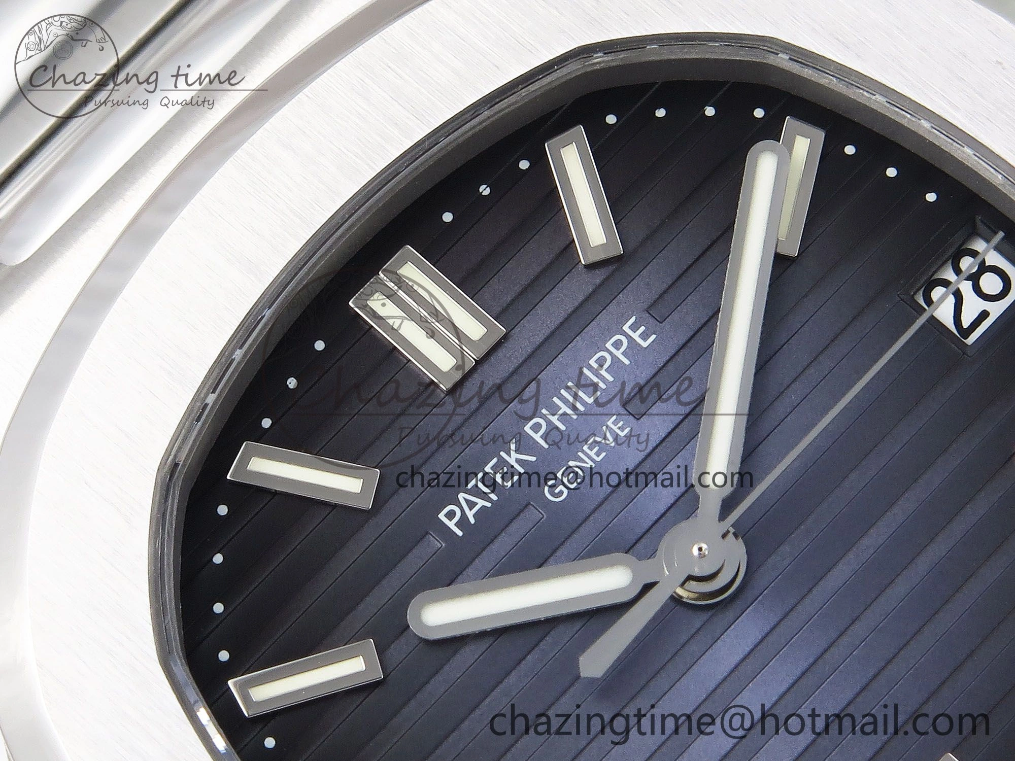 Nautilus 5711 1A-010 PPF 1:1 Best Edition Blue Textured Dial on SS Bracelet Super Clone 26-330 V5