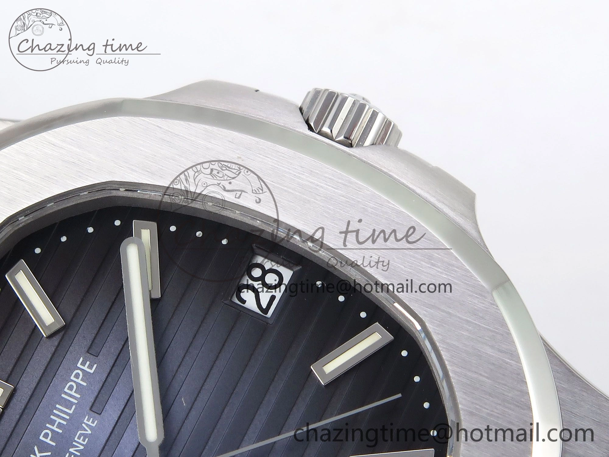 Nautilus 5711 1A-010 PPF 1:1 Best Edition Blue Textured Dial on SS Bracelet Super Clone 26-330 V5