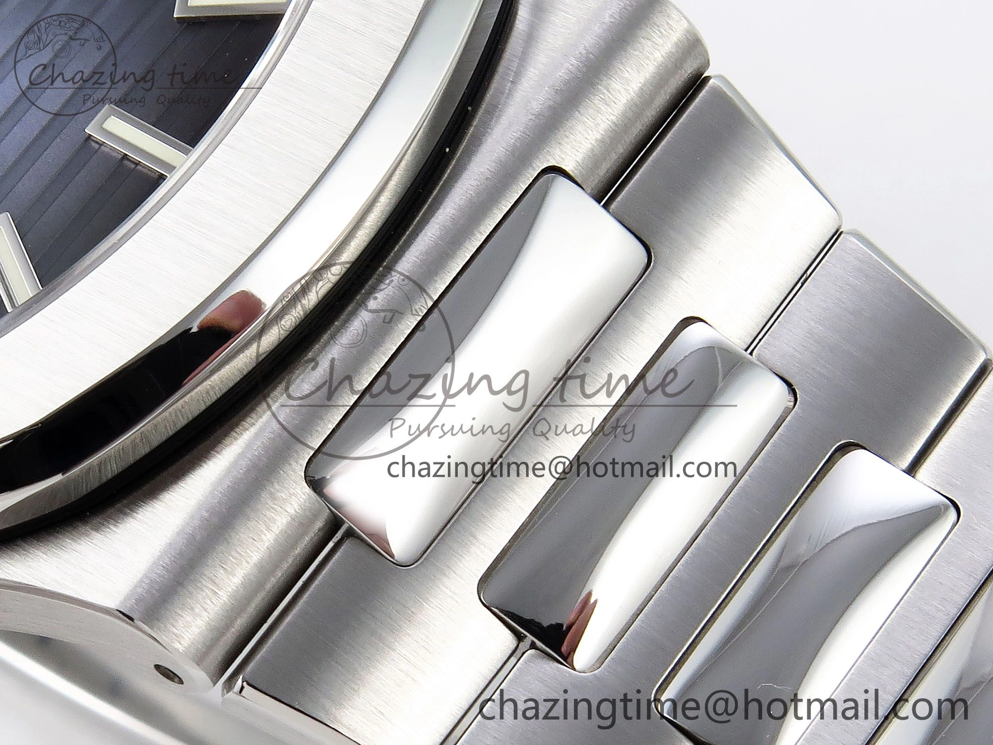 Nautilus 5711 1A-010 PPF 1:1 Best Edition Blue Textured Dial on SS Bracelet Super Clone 26-330 V5