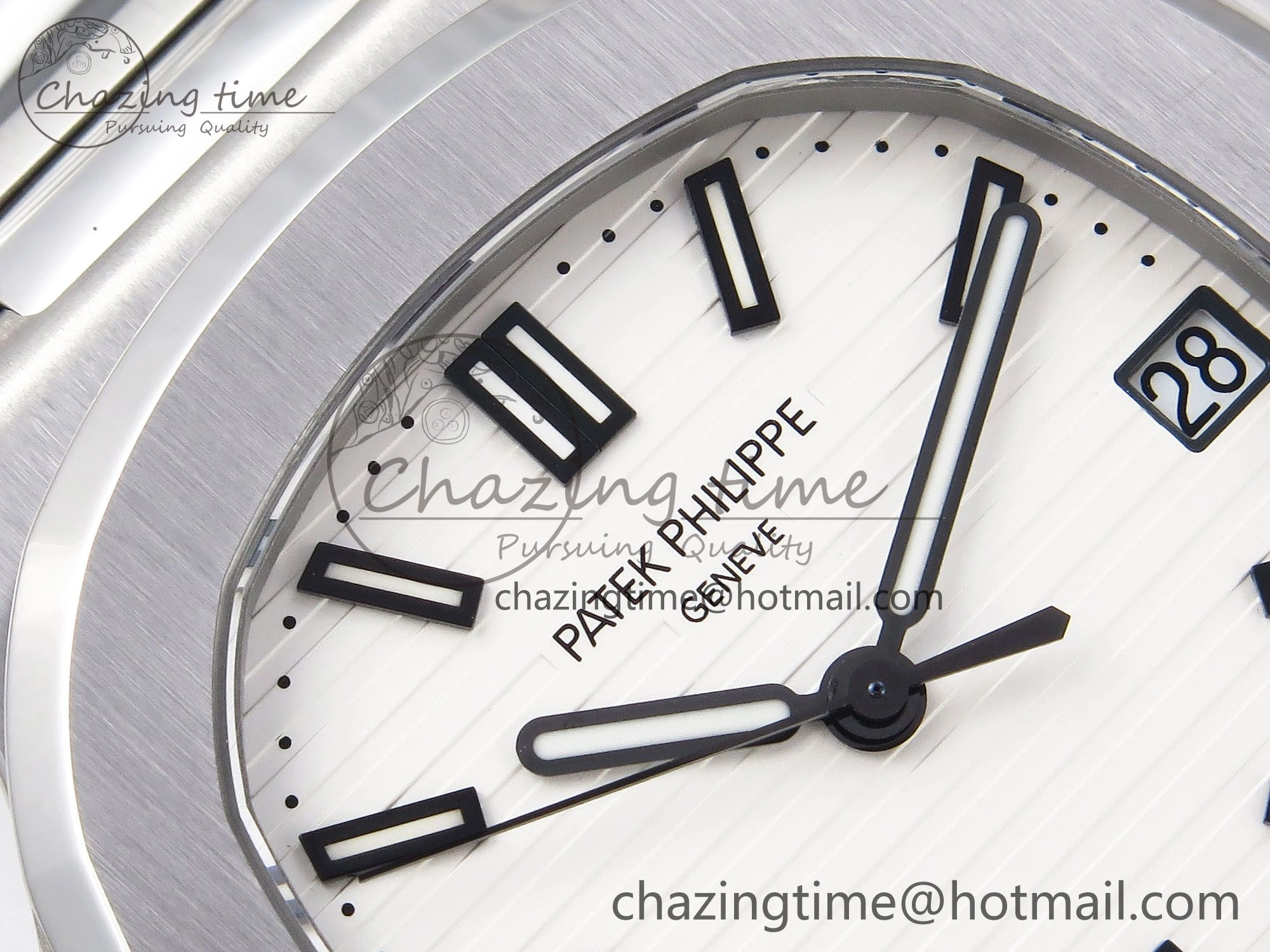 Nautilus 5711 1A-011 PPF 1:1 Best Edition White Textured Dial on SS Bracelet Super Clone 26-330 V5