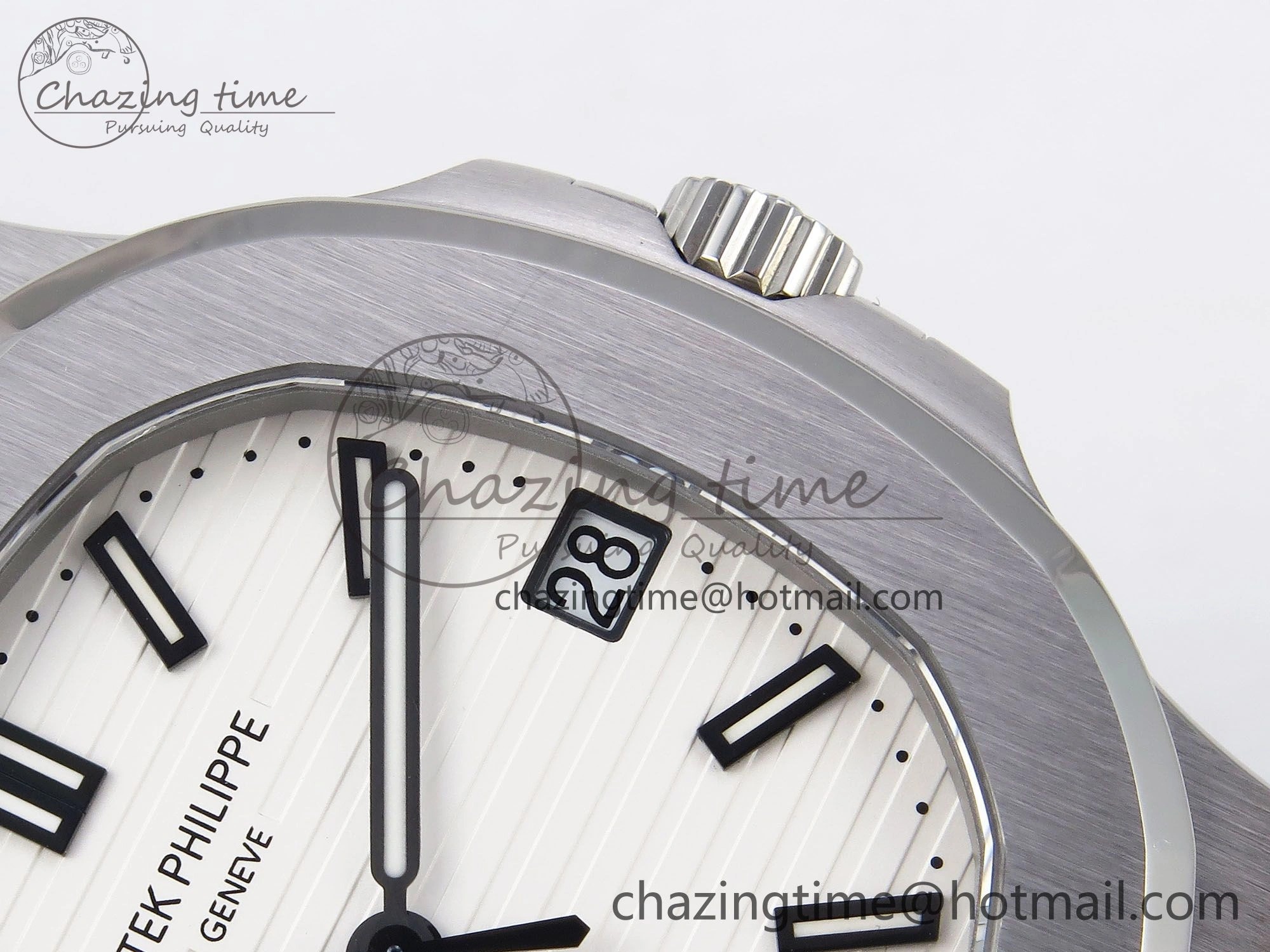 Nautilus 5711 1A-011 PPF 1:1 Best Edition White Textured Dial on SS Bracelet Super Clone 26-330 V5