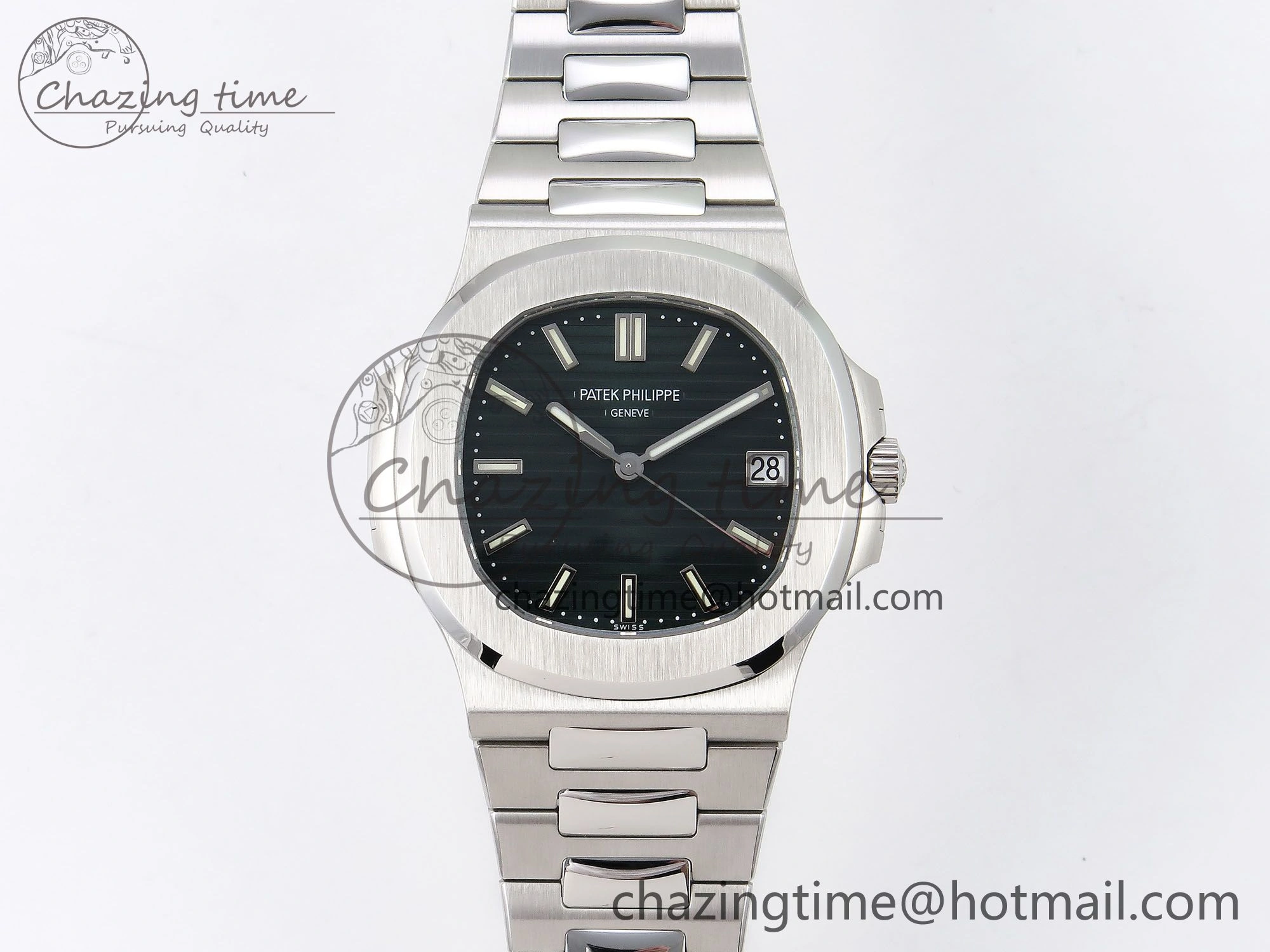 Nautilus 5711 1A-014 PPF 1:1 Best Edition Green Textured Dial on SS Bracelet Super Clone 26-330 V5