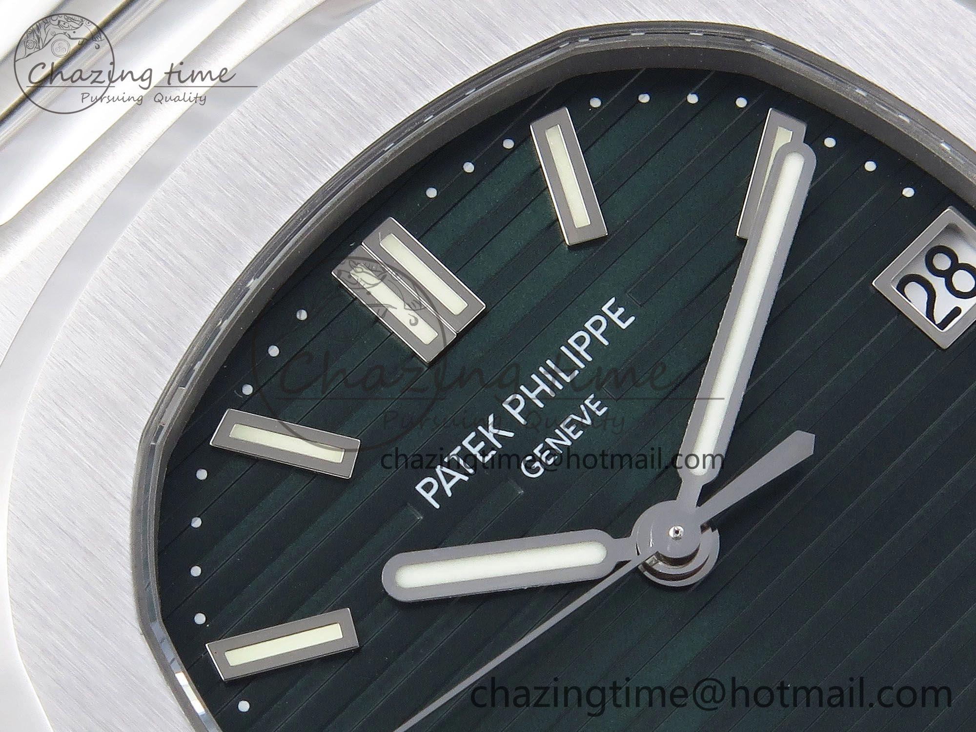 Nautilus 5711 1A-014 PPF 1:1 Best Edition Green Textured Dial on SS Bracelet Super Clone 26-330 V5
