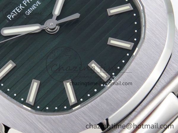 Nautilus 5711 1A-014 PPF 1:1 Best Edition Green Textured Dial on SS Bracelet Super Clone 26-330 V5