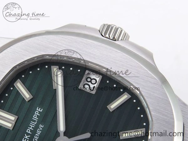 Nautilus 5711 1A-014 PPF 1:1 Best Edition Green Textured Dial on SS Bracelet Super Clone 26-330 V5