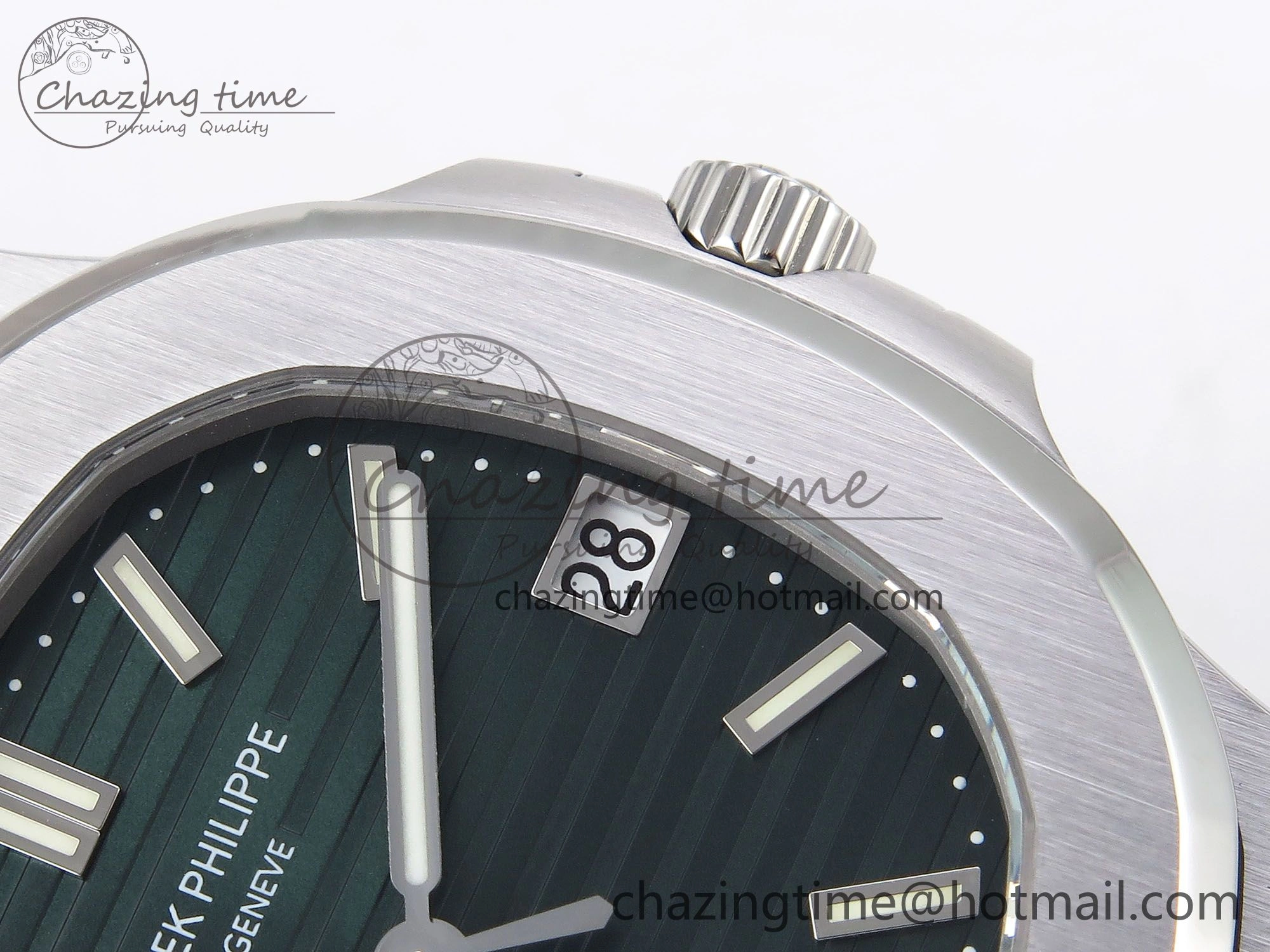 Nautilus 5711 1A-014 PPF 1:1 Best Edition Green Textured Dial on SS Bracelet Super Clone 26-330 V5
