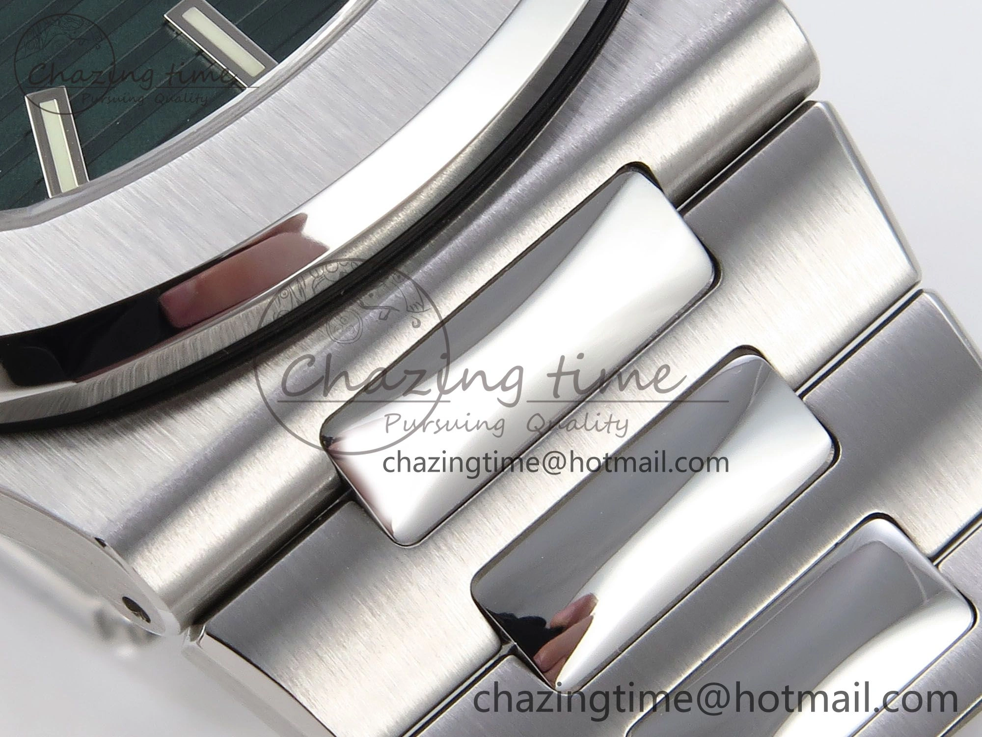 Nautilus 5711 1A-014 PPF 1:1 Best Edition Green Textured Dial on SS Bracelet Super Clone 26-330 V5
