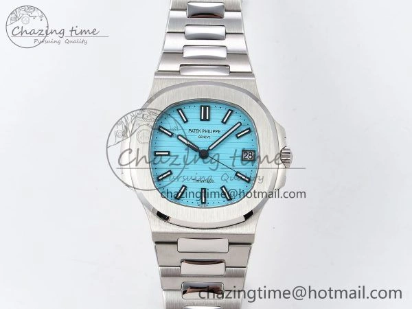 Nautilus 5711 1A-018 PPF 1:1 Best Edition Tiffany Blue Textured Dial on SS Bracelet Super Clone 26-330 V5