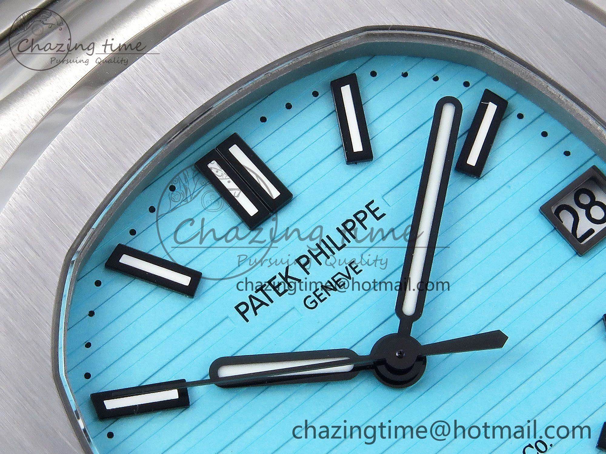 Nautilus 5711 1A-018 PPF 1:1 Best Edition Tiffany Blue Textured Dial on SS Bracelet Super Clone 26-330 V5