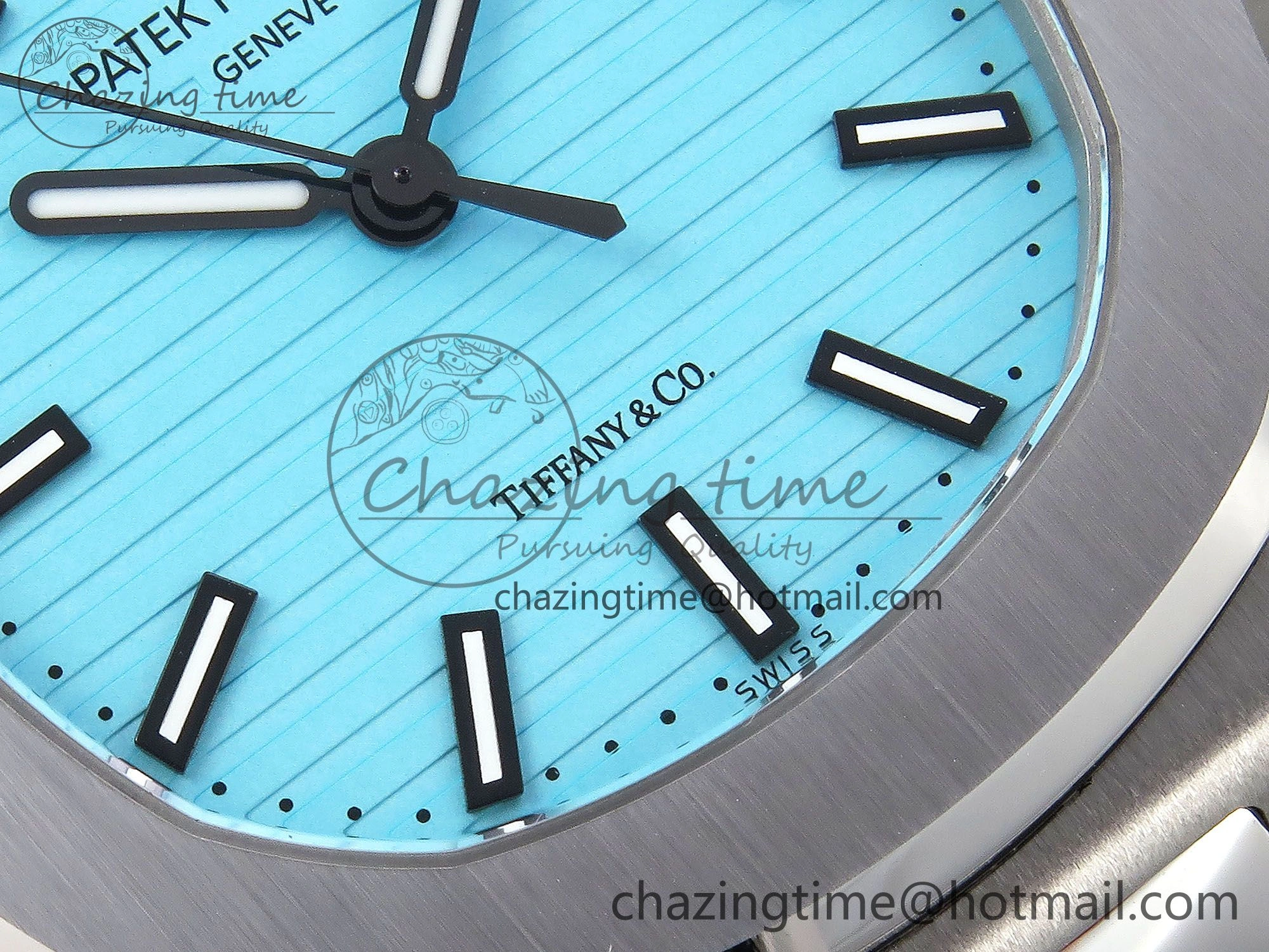 Nautilus 5711 1A-018 PPF 1:1 Best Edition Tiffany Blue Textured Dial on SS Bracelet Super Clone 26-330 V5