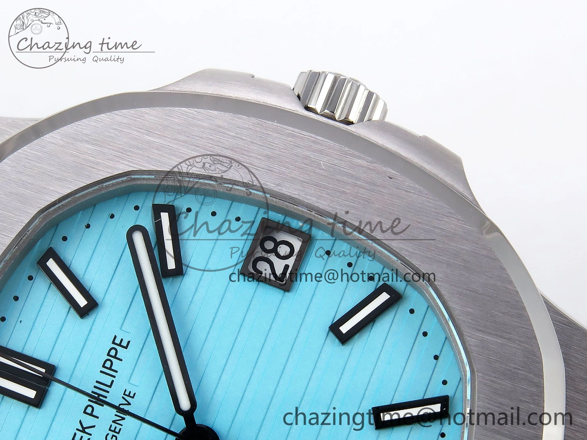 Nautilus 5711 1A-018 PPF 1:1 Best Edition Tiffany Blue Textured Dial on SS Bracelet Super Clone 26-330 V5