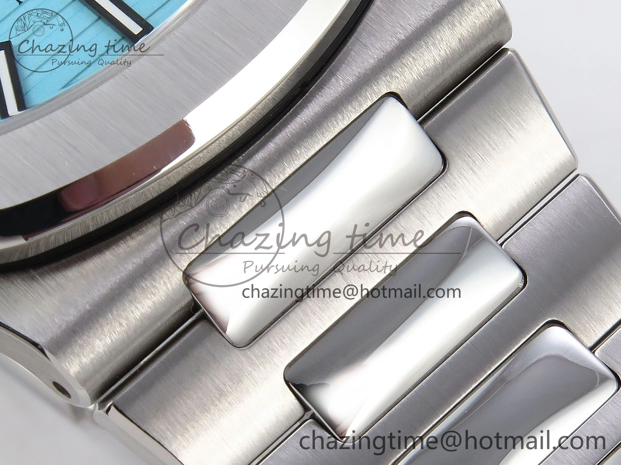 Nautilus 5711 1A-018 PPF 1:1 Best Edition Tiffany Blue Textured Dial on SS Bracelet Super Clone 26-330 V5