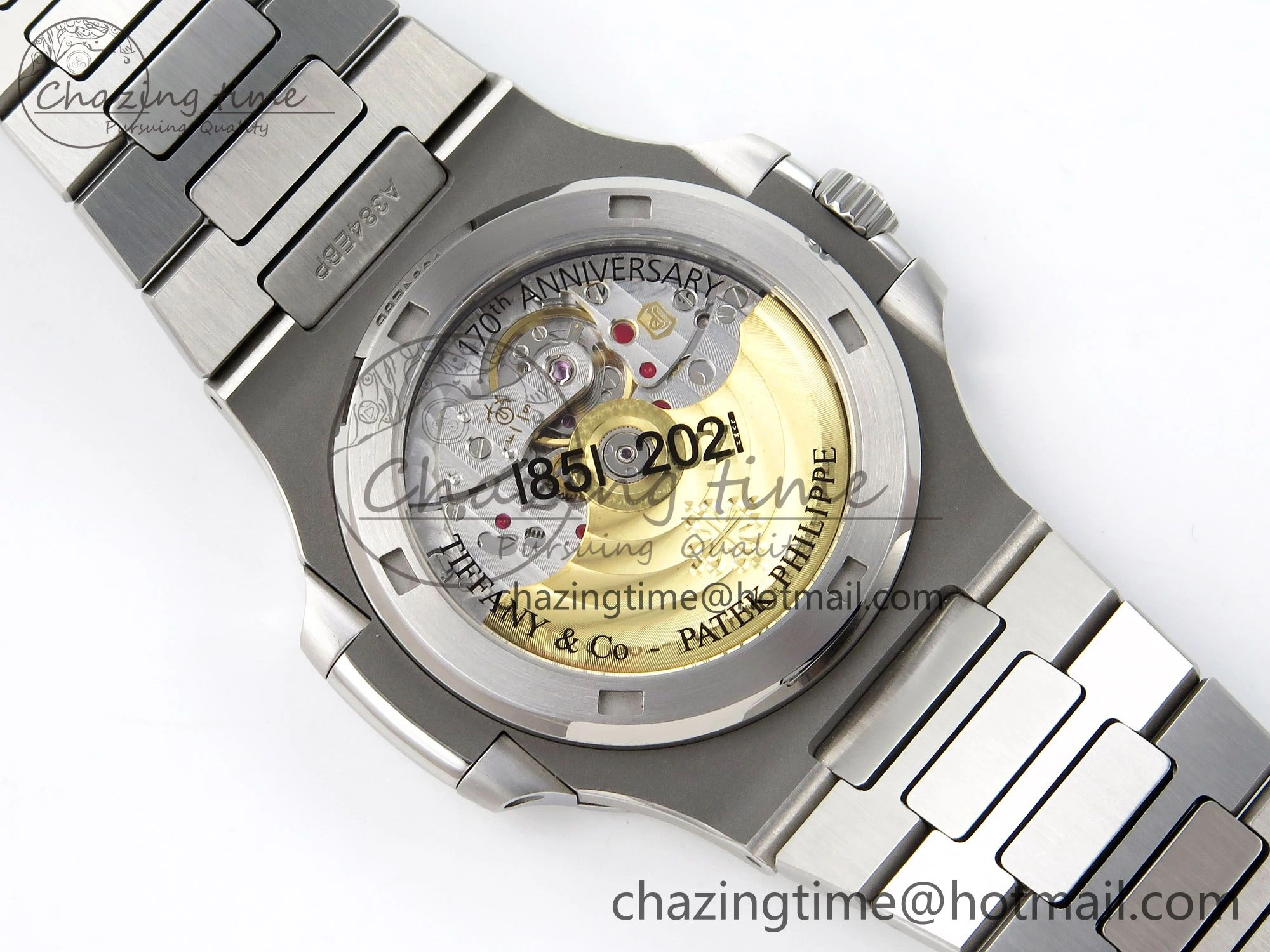 Nautilus 5711 1A-018 PPF 1:1 Best Edition Tiffany Blue Textured Dial on SS Bracelet Super Clone 26-330 V5