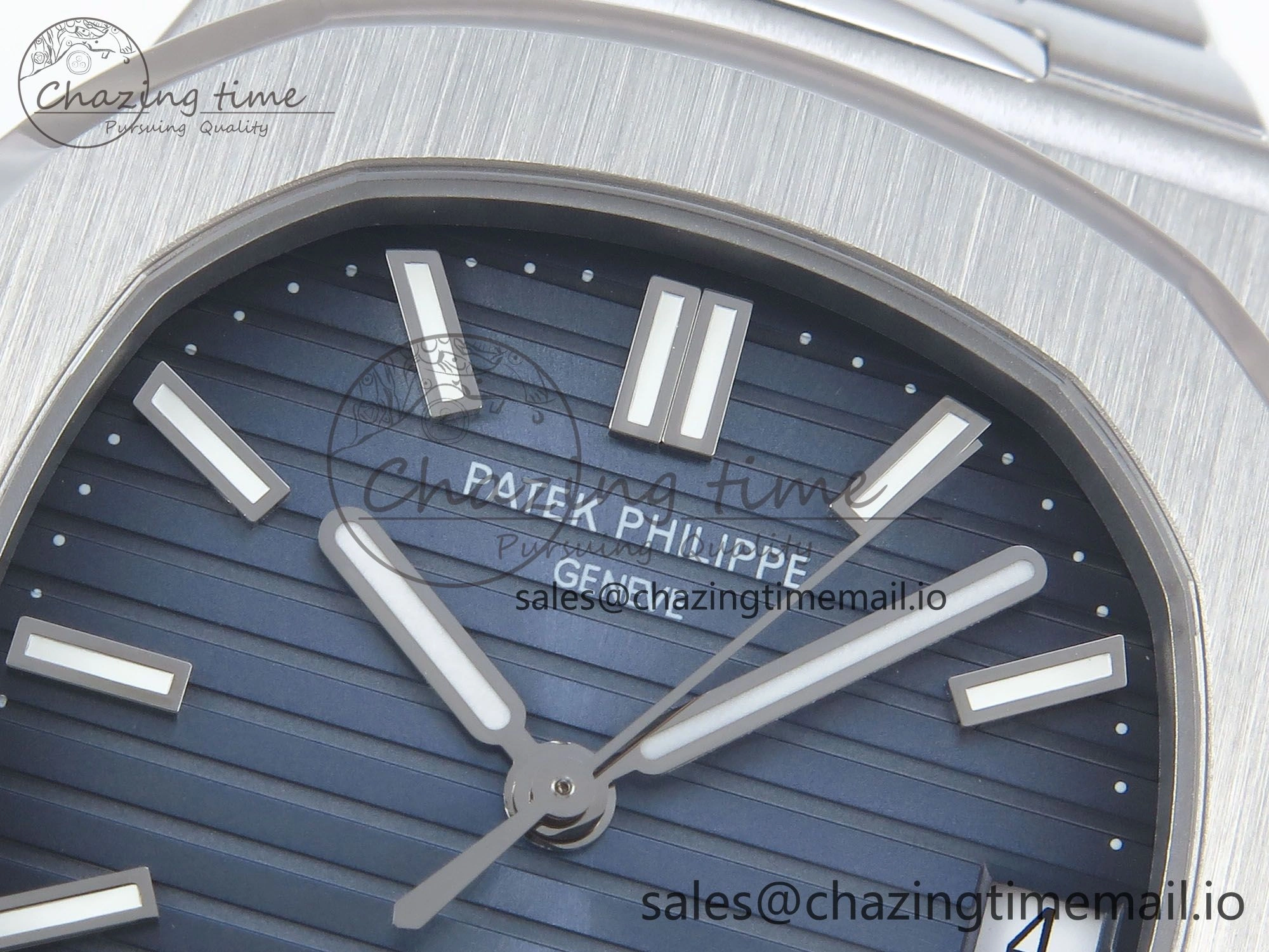 Nautilus 5711 1A 3KF 1:1 Best Edition Blue Textured Dial on SS Bracelet A324 Super Clone V2