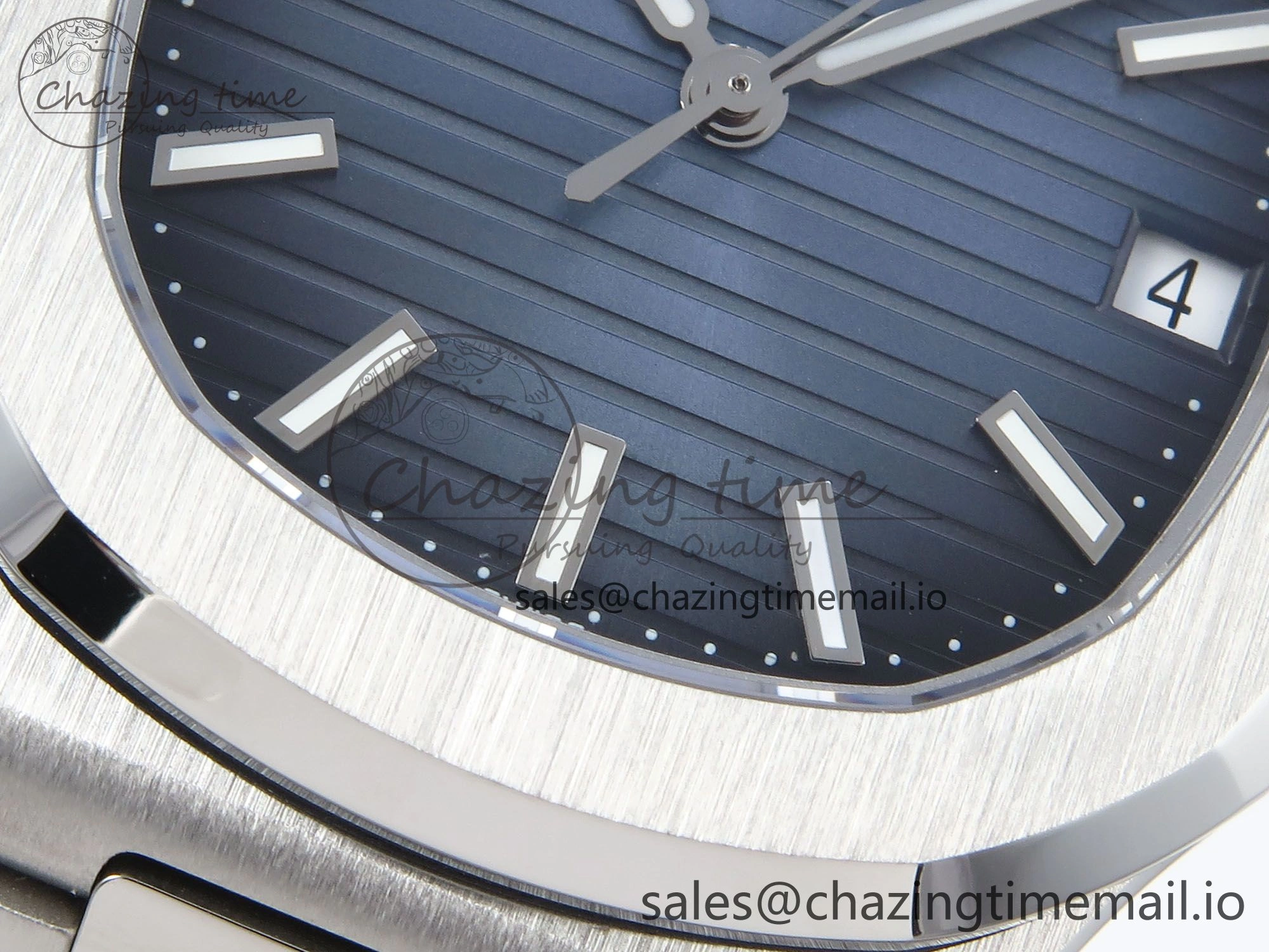 Nautilus 5711 1A 3KF 1:1 Best Edition Blue Textured Dial on SS Bracelet A324 Super Clone V2