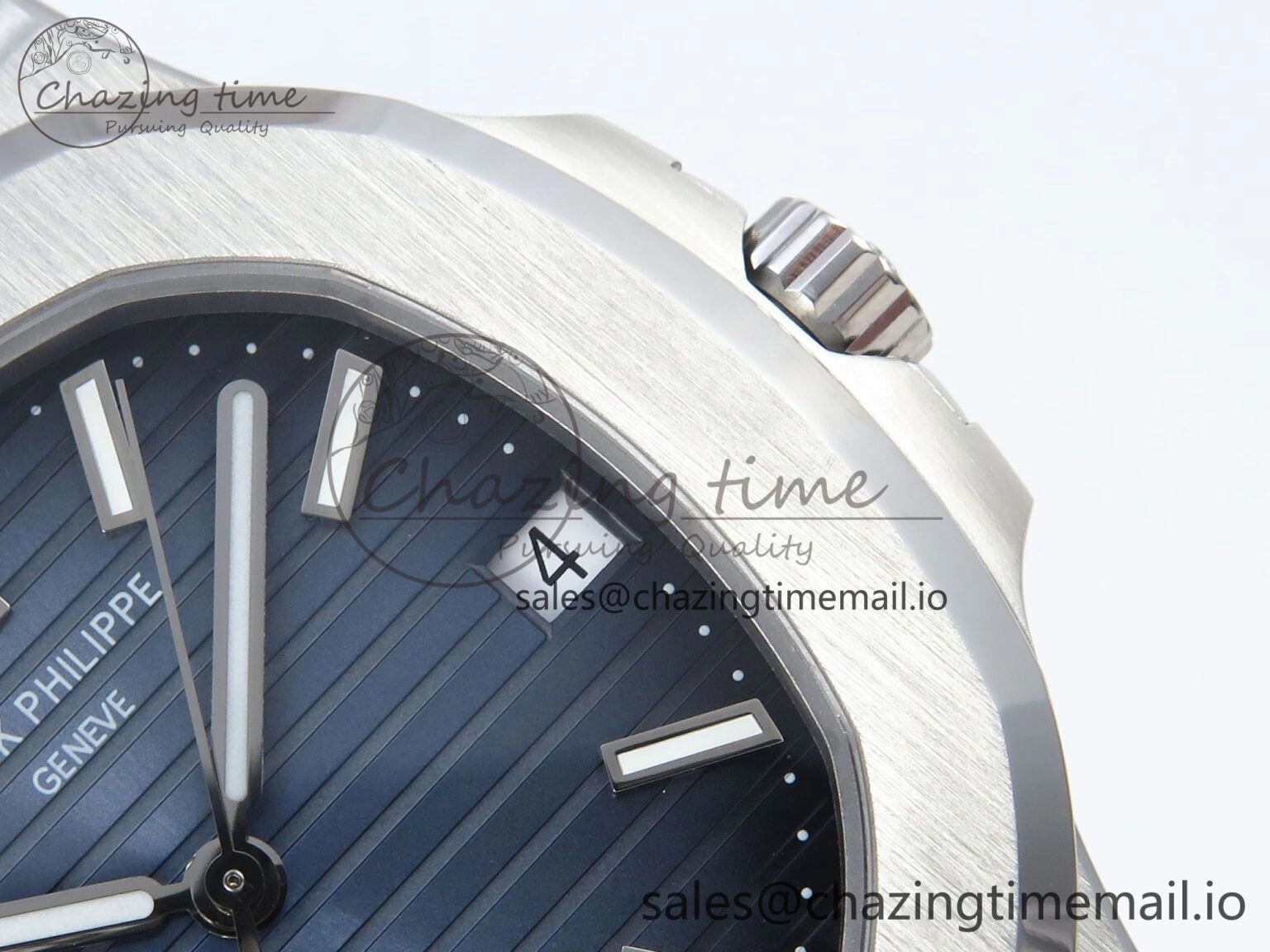 Nautilus 5711 1A 3KF 1:1 Best Edition Blue Textured Dial on SS Bracelet A324 Super Clone V2
