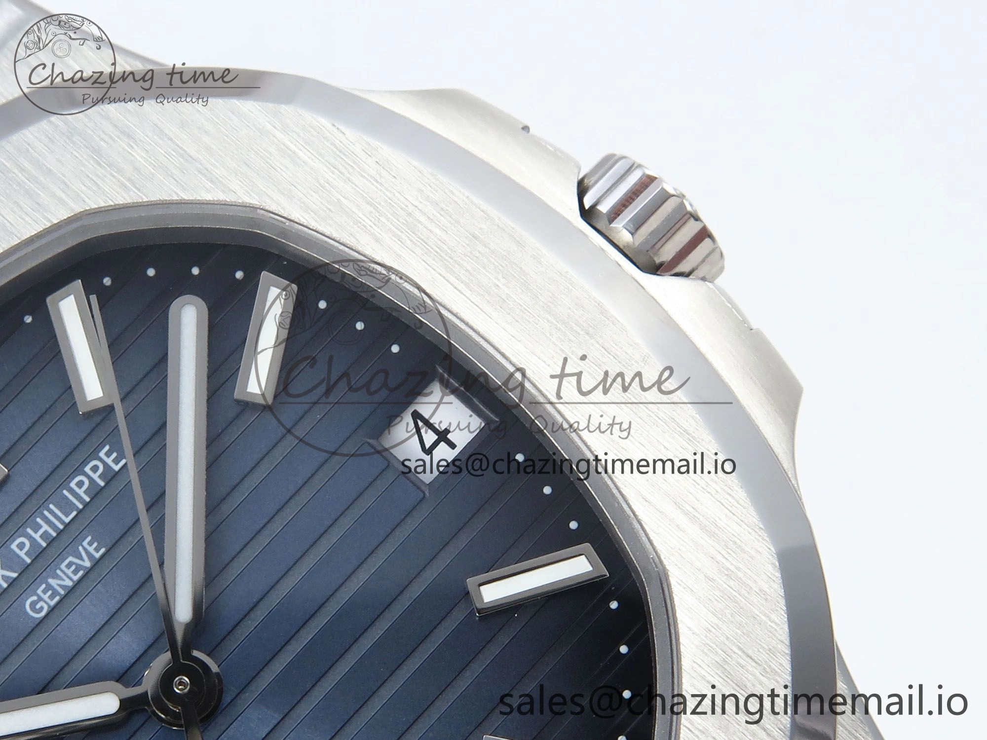 Nautilus 5711 1A 3KF 1:1 Best Edition Blue Textured Dial on SS Bracelet A324 Super Clone V2