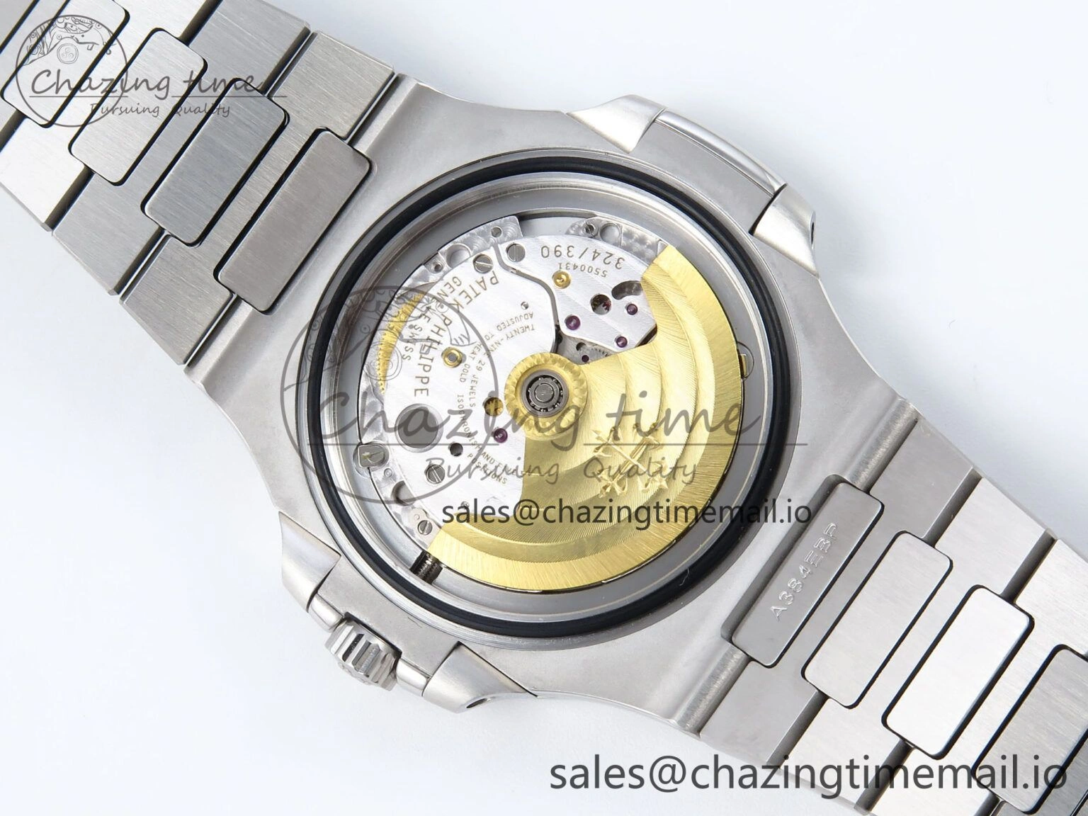 Nautilus 5711 1A 3KF 1:1 Best Edition Blue Textured Dial on SS Bracelet A324 Super Clone V2
