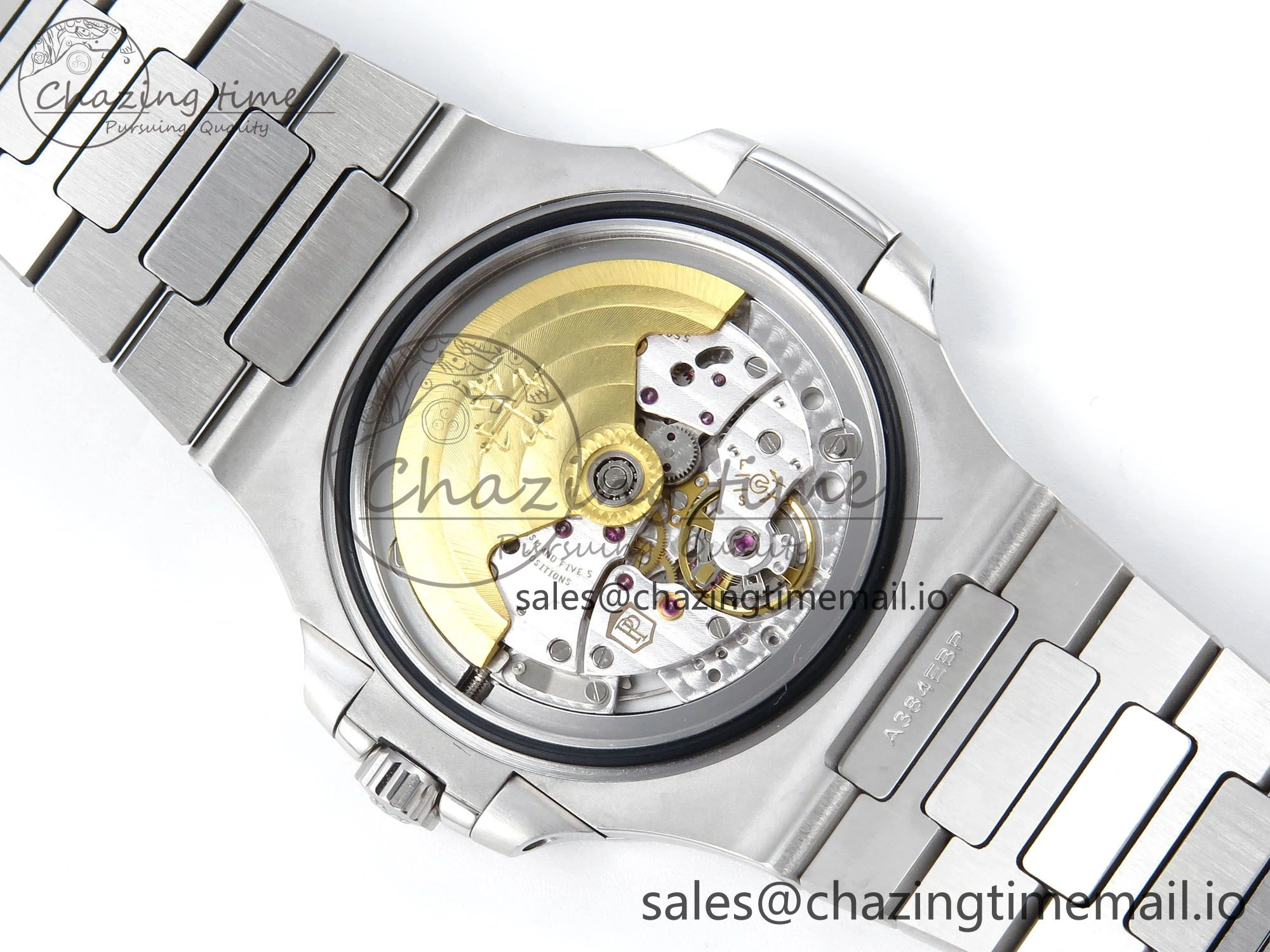 Nautilus 5711 1A 3KF 1:1 Best Edition Blue Textured Dial on SS Bracelet A324 Super Clone V2