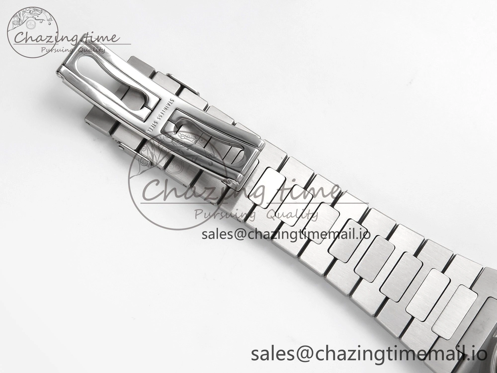 Nautilus 5711 1A 3KF 1:1 Best Edition Blue Textured Dial on SS Bracelet A324 Super Clone V2