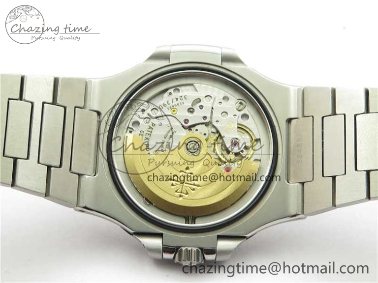 Nautilus 5711 1A 3KF 1:1 Best Edition Blue Textured Dial on SS Bracelet A324 Super Clone V2