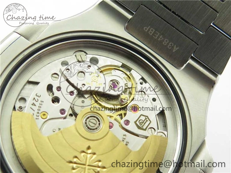 Nautilus 5711 1A 3KF 1:1 Best Edition Blue Textured Dial on SS Bracelet A324 Super Clone V2