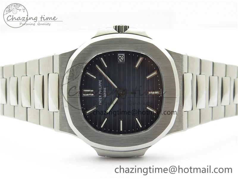 Nautilus 5711 1A 3KF 1:1 Best Edition Blue Textured Dial on SS Bracelet A324 Super Clone V2