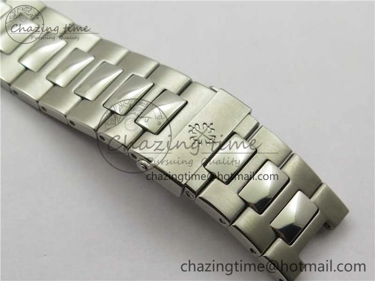 Nautilus 5711 1A 3KF 1:1 Best Edition Blue Textured Dial on SS Bracelet A324 Super Clone V2